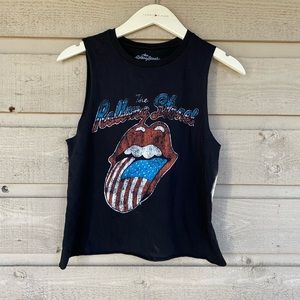 Rolling Stones Tank Crop Top